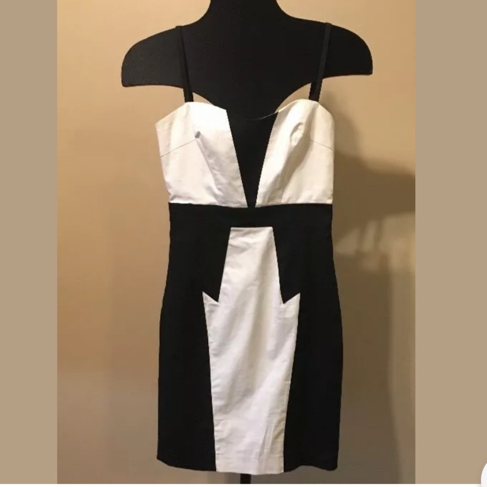 bebe SAFARI CHIC COLOR BLOCK WAIST Dress
